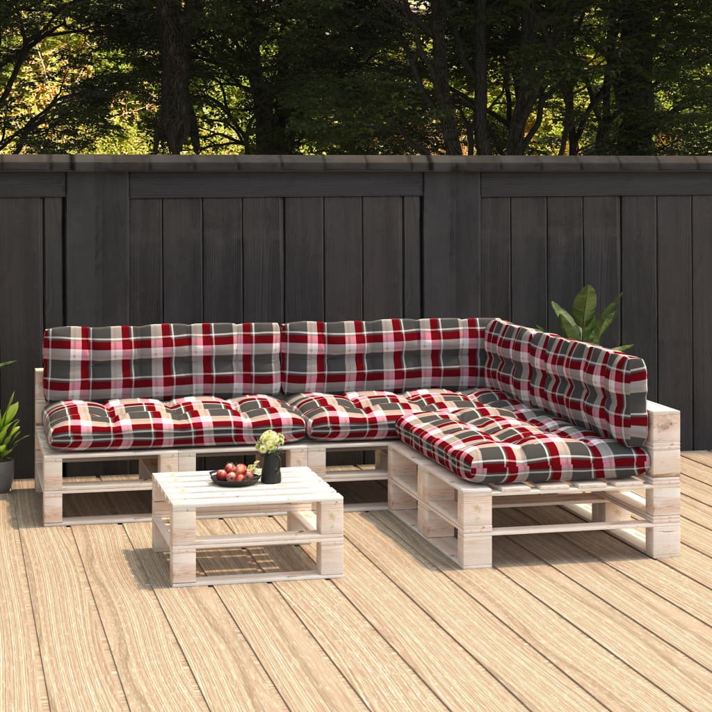 Vidaxl Bank Cushions Pallet 7 St et Red Window Match