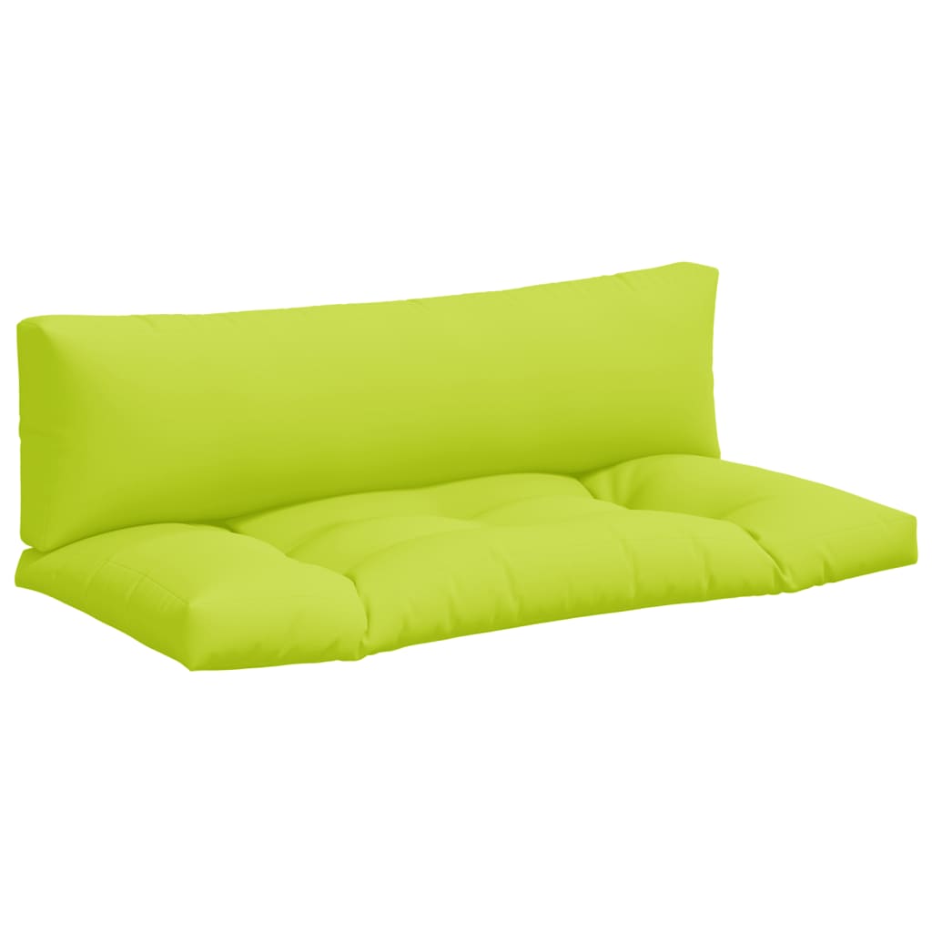 Coussins de palette vidaxl 2 st tissu vert clair