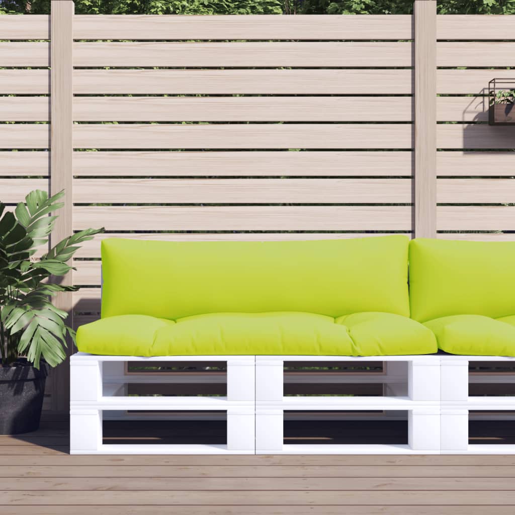 Coussins de palette vidaxl 2 st tissu vert clair