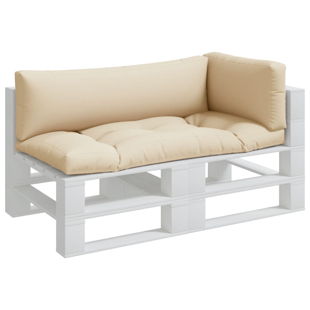 Coussins de palette vidaxl 3 St tissu beige