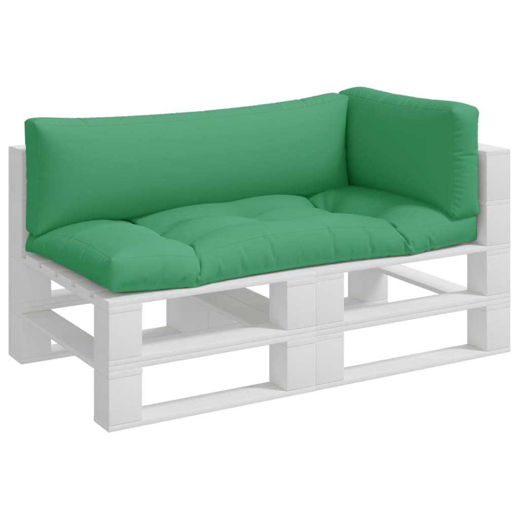 Coussins de palette vidaxl 3 st tissu vert