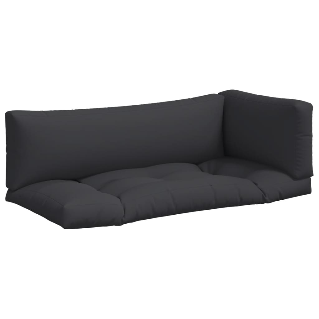 Coussins de palette vidaxl 3 st tissu noir