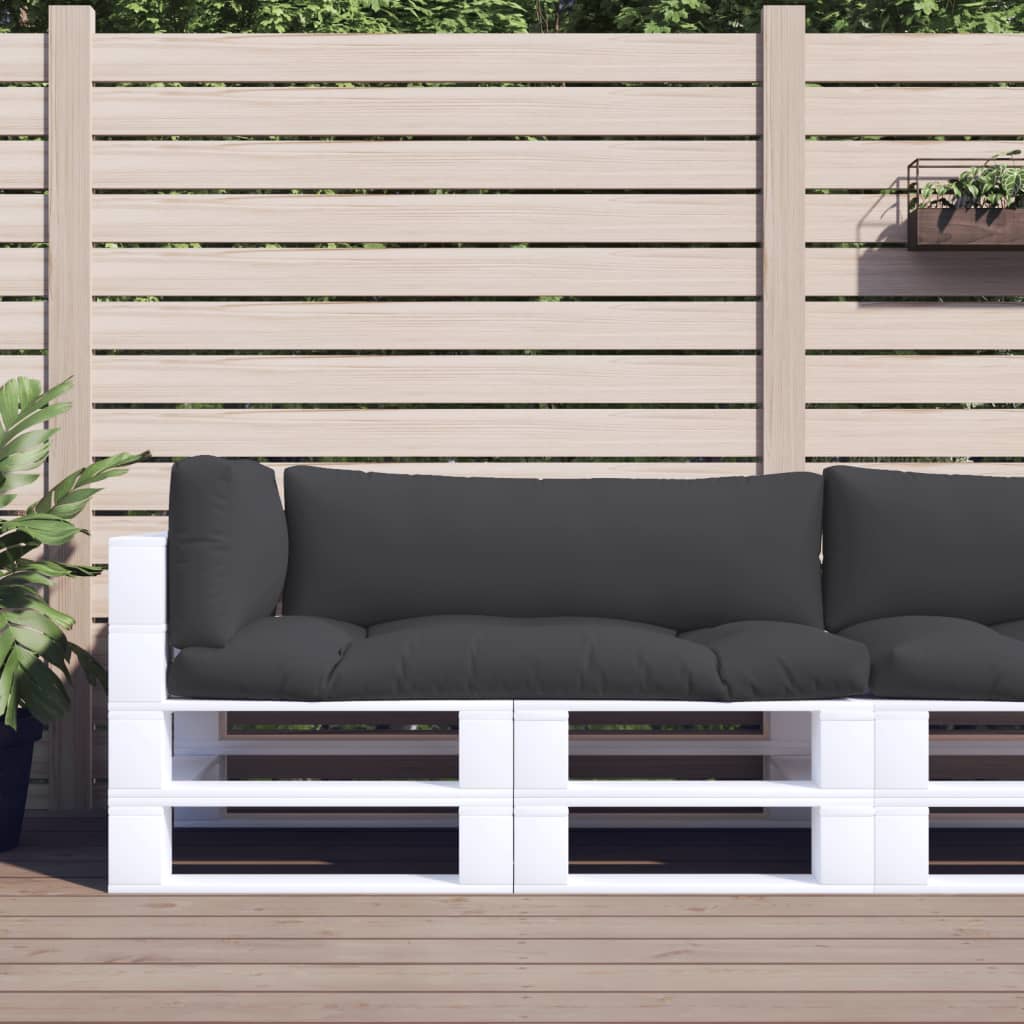 Coussins de palette vidaxl 3 st tissu noir