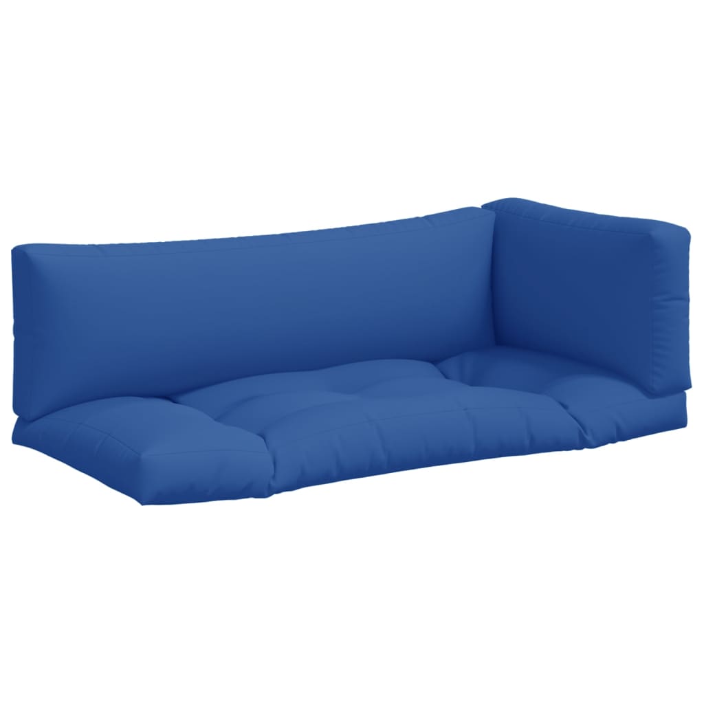 Vidaxl Pallet Cushions 3 St tissu Royal Blue