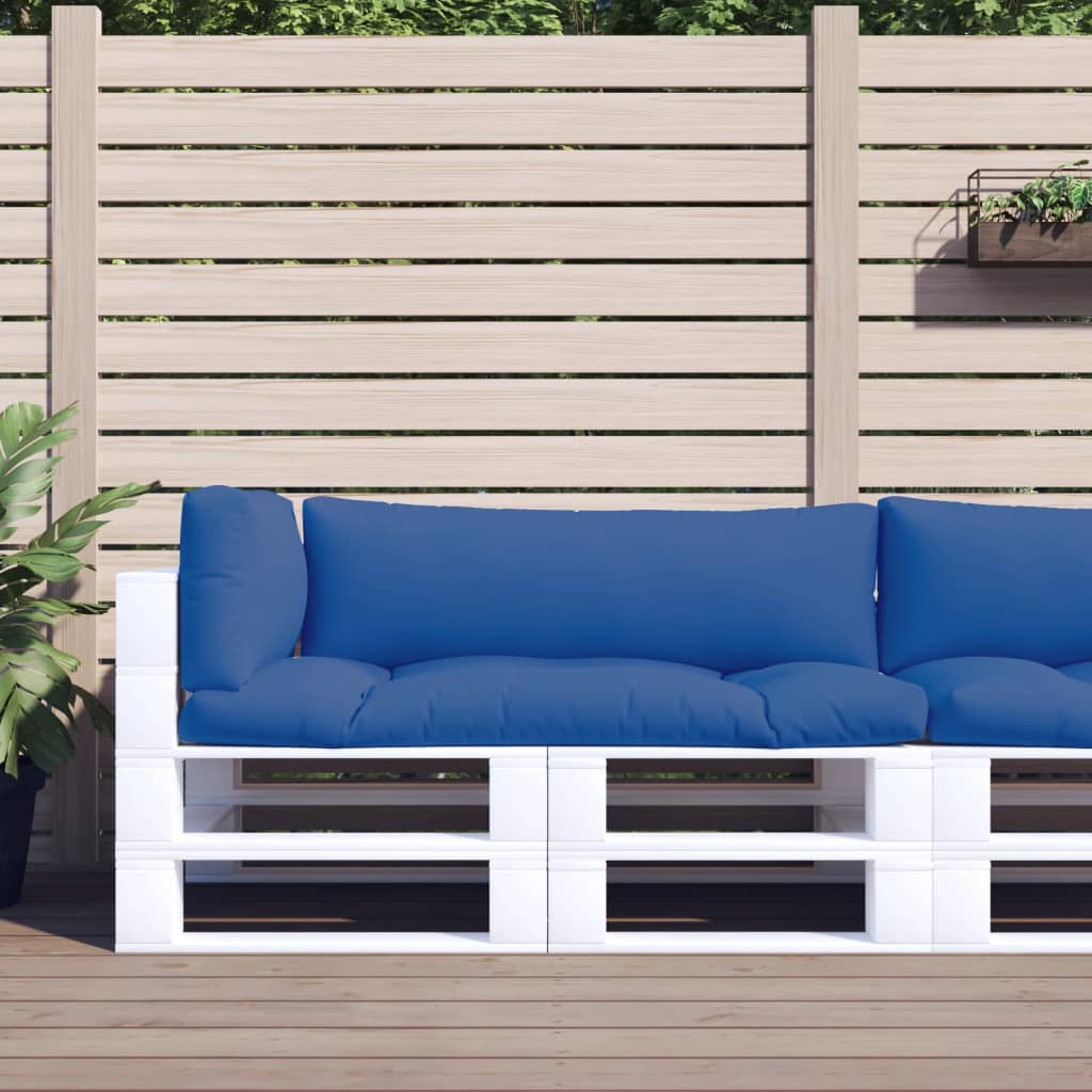 Vidaxl Pallet Cushions 3 St tissu Royal Blue