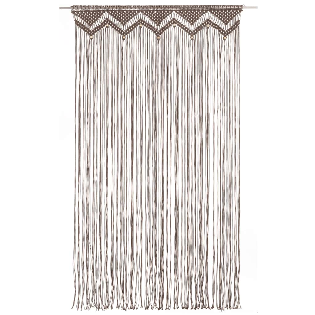 Vidaxl rideau macramé 140x240 cm coton taupe
