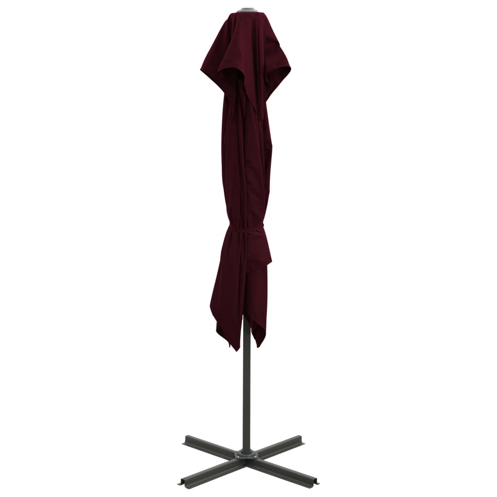 Vidaxx parasol flottant à double toit 250x250 cm bordeaux