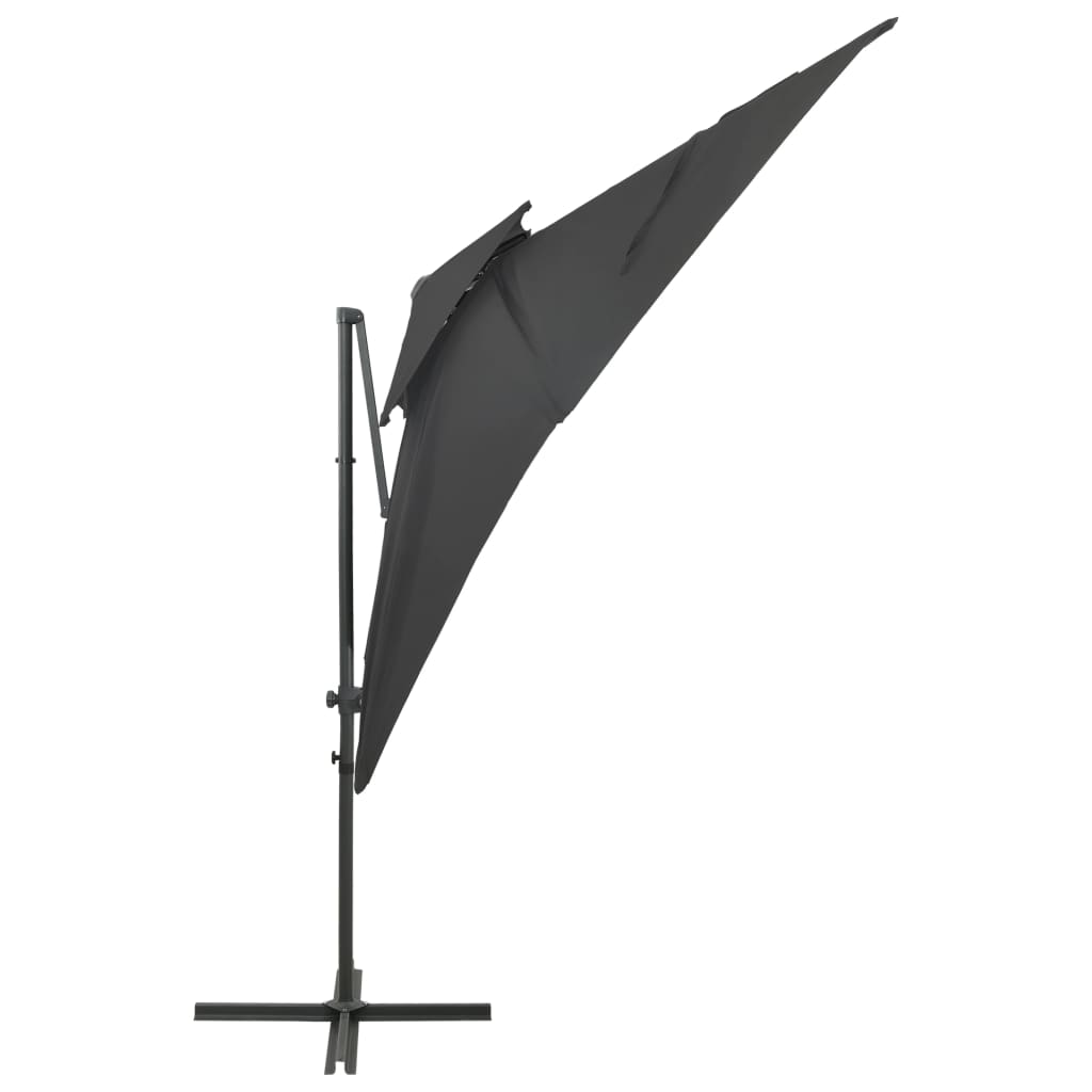 Vidaxl Parasol flottant avec un double toit 250x250 cm anthracite -colored