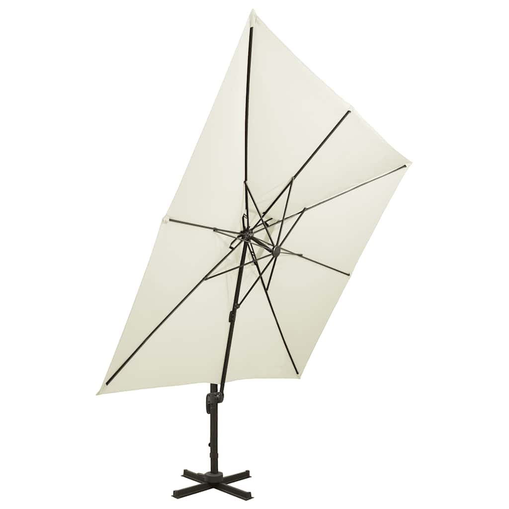 Vidaxx parasol flottant à double toit 300x300 cm couleur sable
