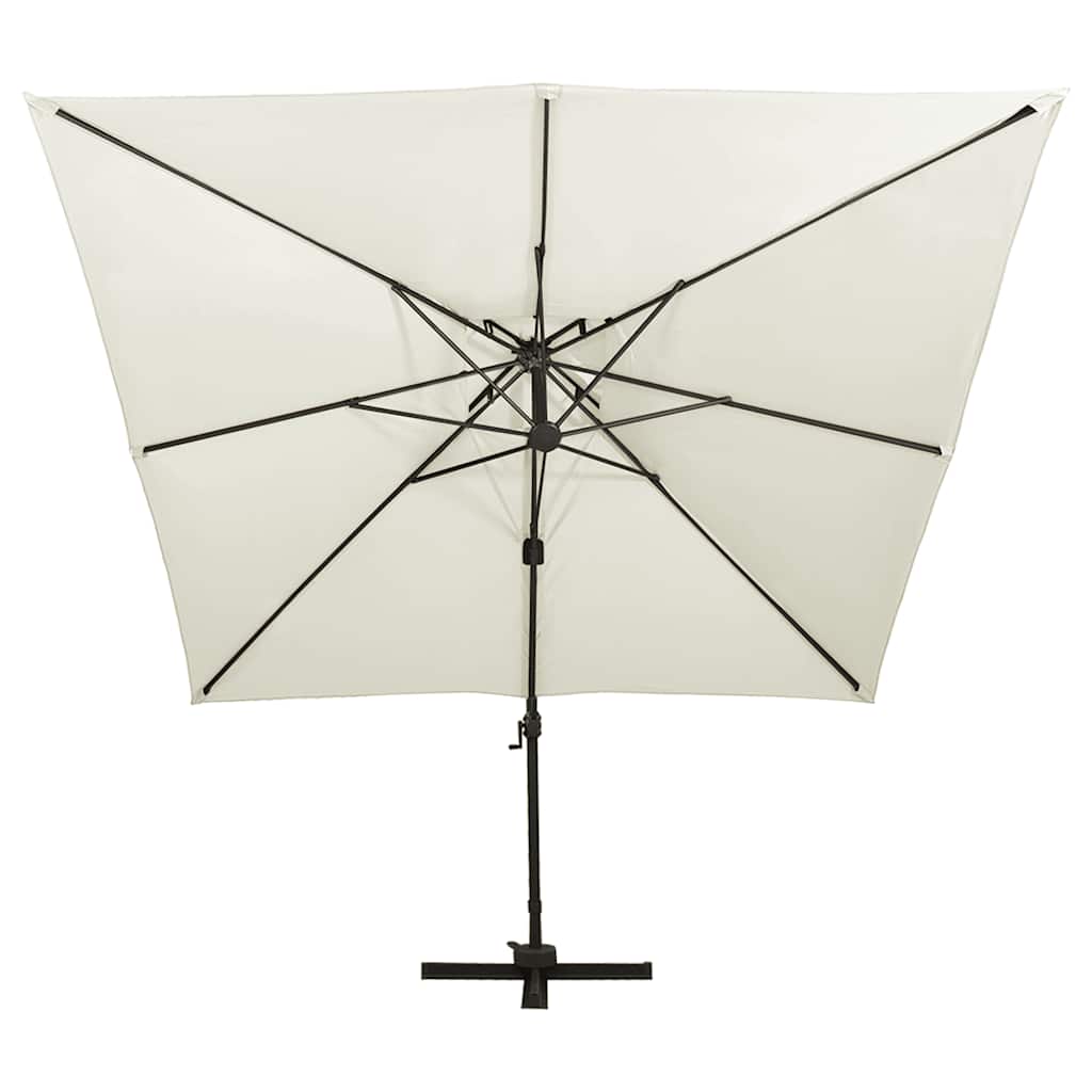 Vidaxx parasol flottant à double toit 300x300 cm couleur sable