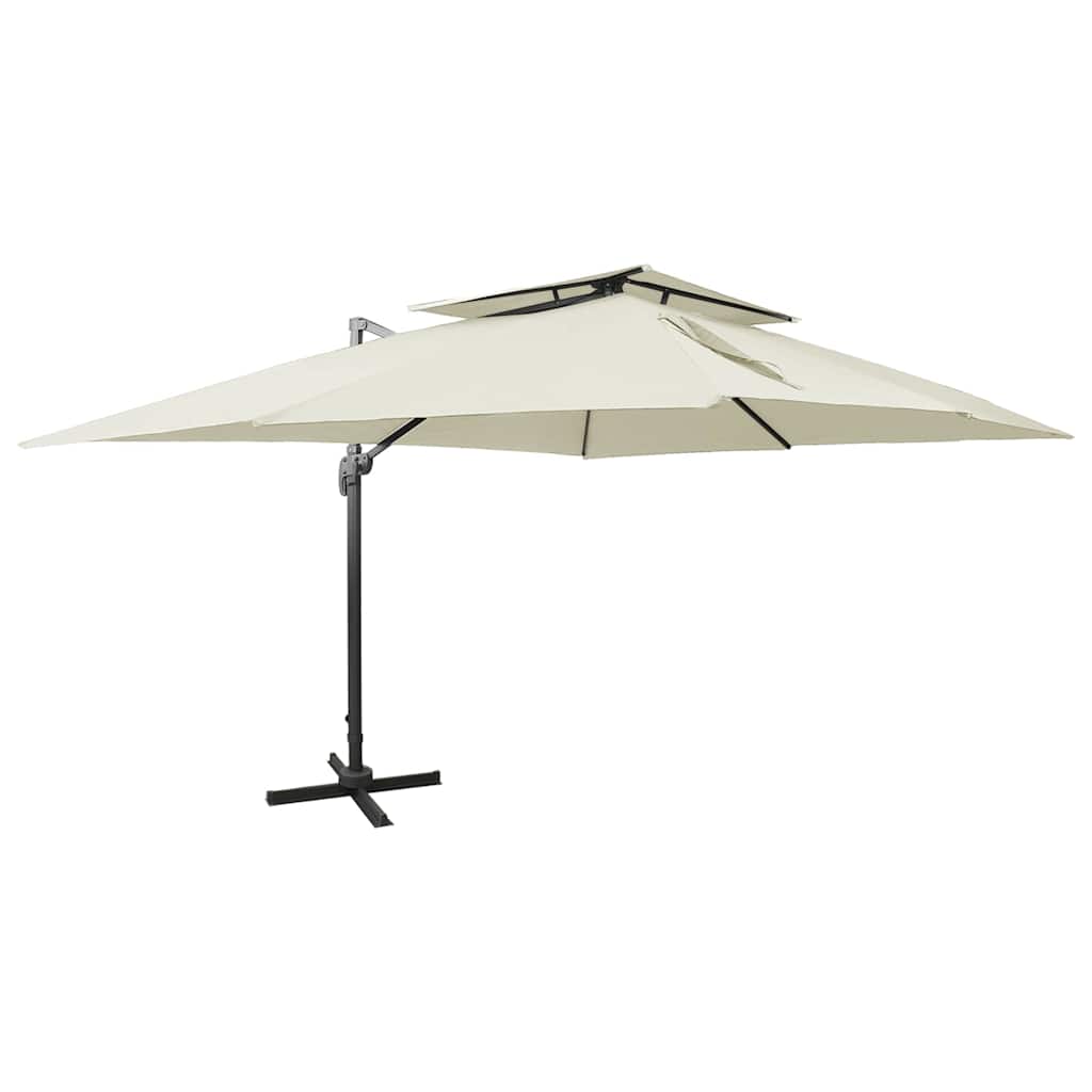Vidaxx parasol flottant à double toit 400x300 cm couleur sable