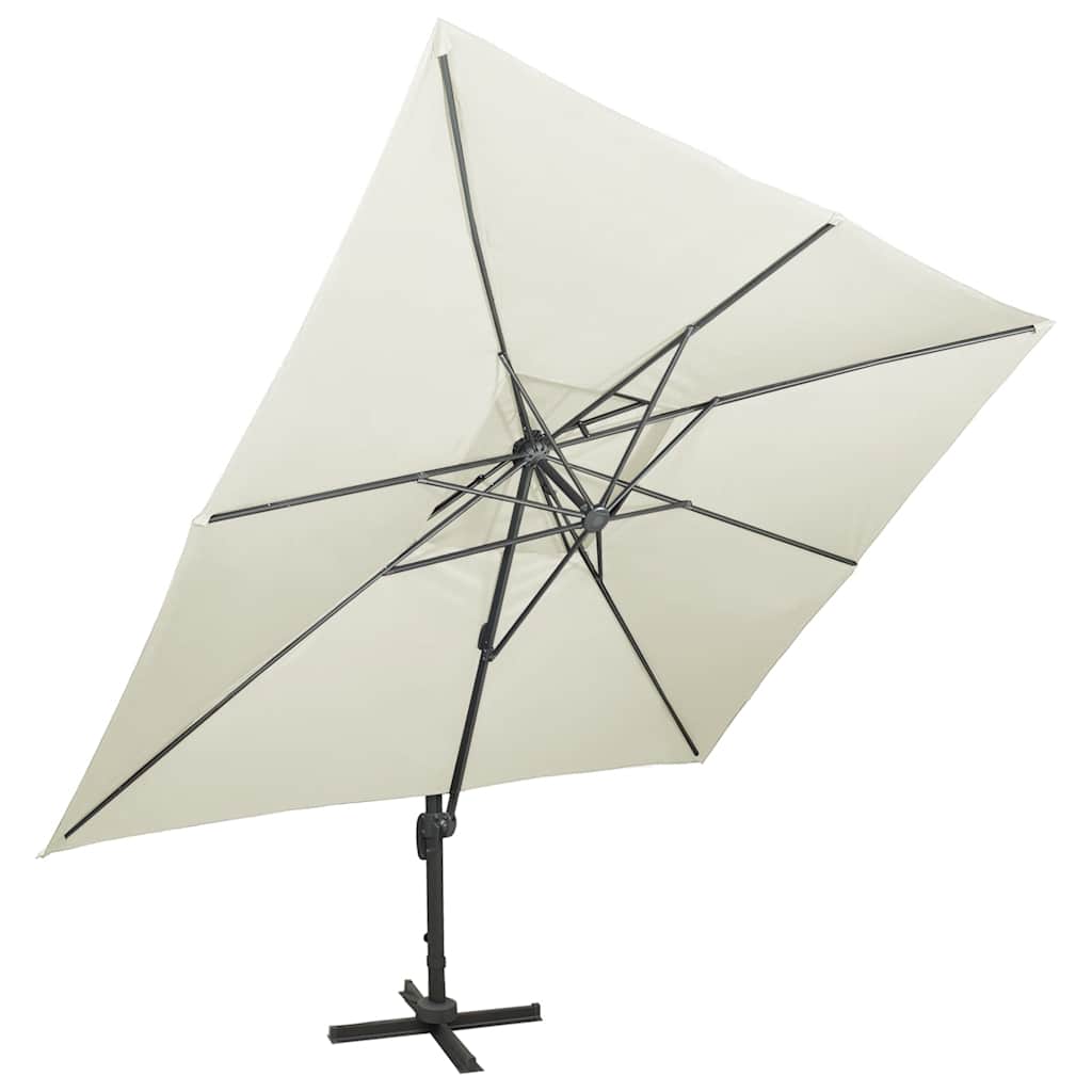 Vidaxx parasol flottant à double toit 400x300 cm couleur sable