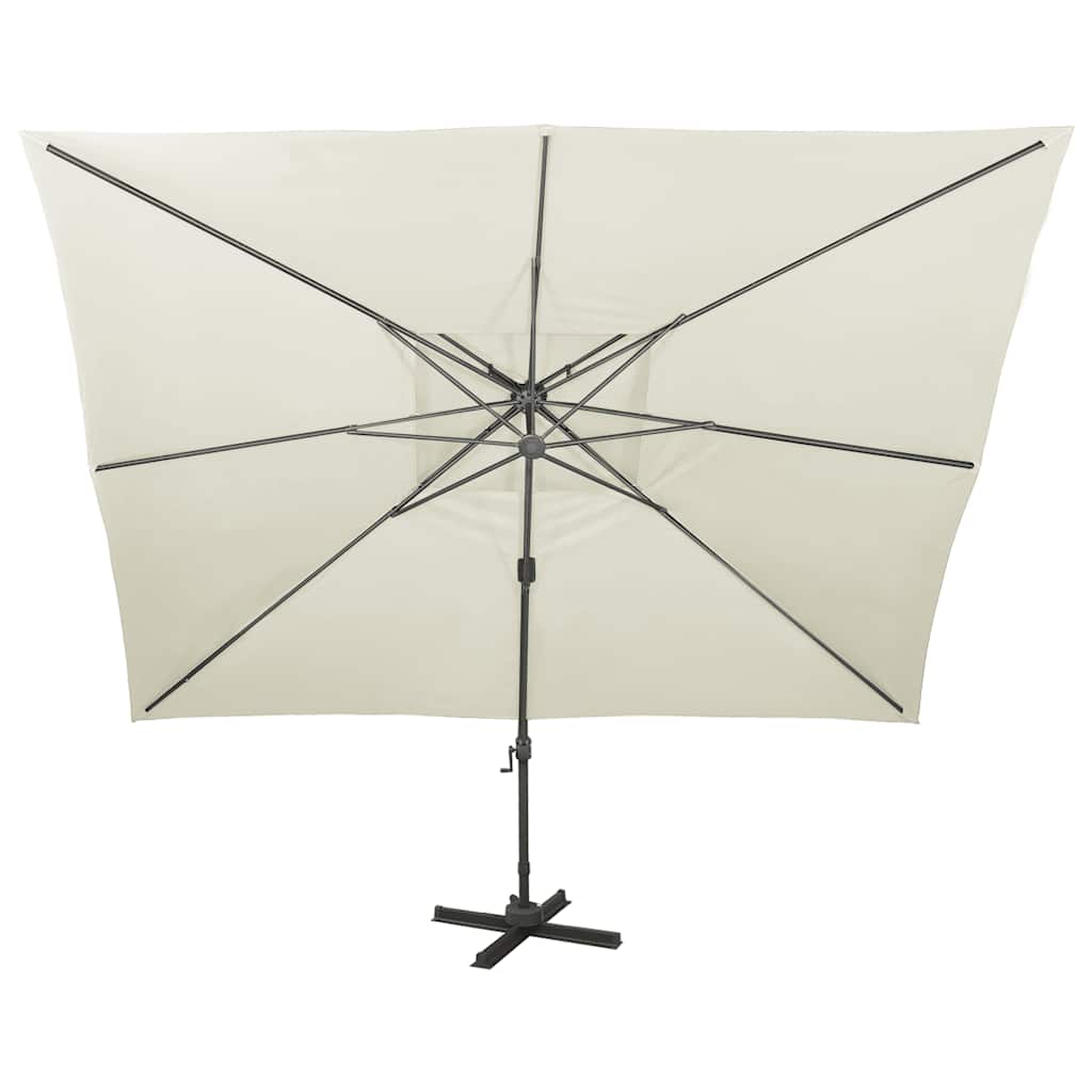 Vidaxx parasol flottant à double toit 400x300 cm couleur sable