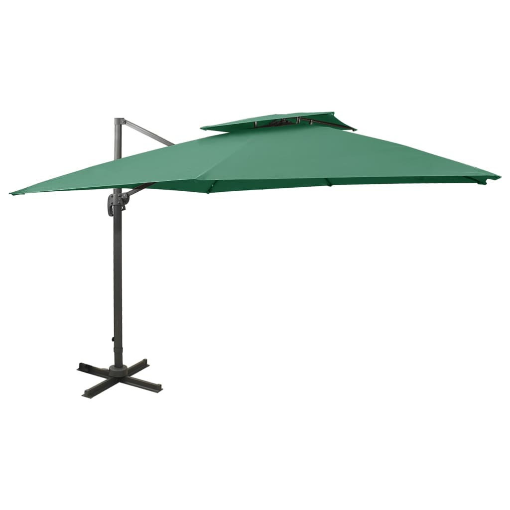 Vidaxx parasol flottant à double toit 300x300 cm vert