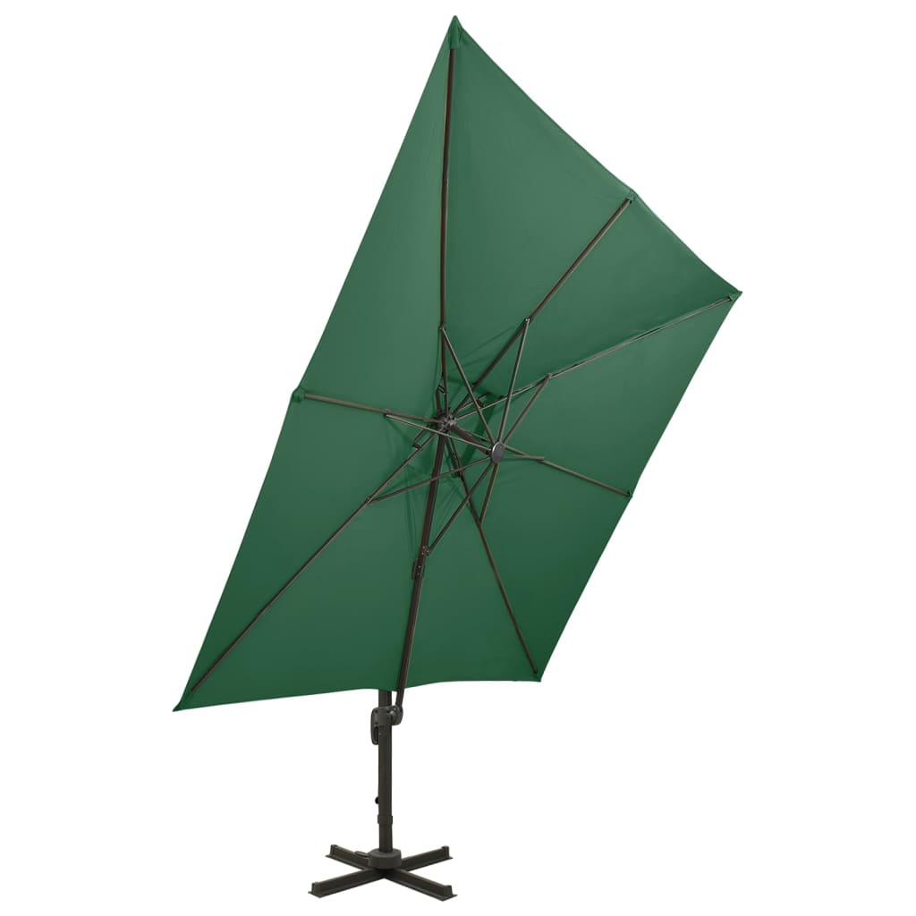 Vidaxx parasol flottant à double toit 300x300 cm vert