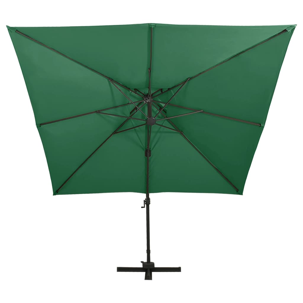 Vidaxx parasol flottant à double toit 300x300 cm vert