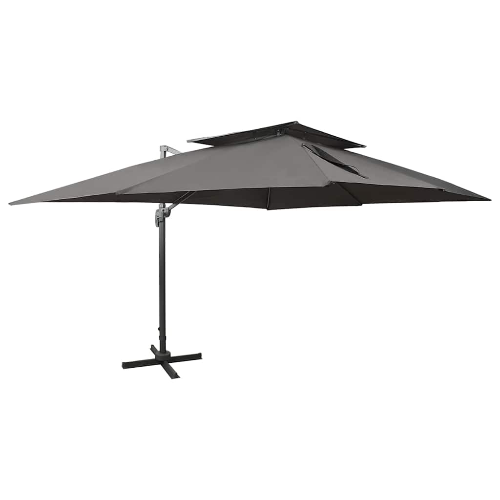 Vidaxx parasol flottant à double toit 400x300 cm anthracite