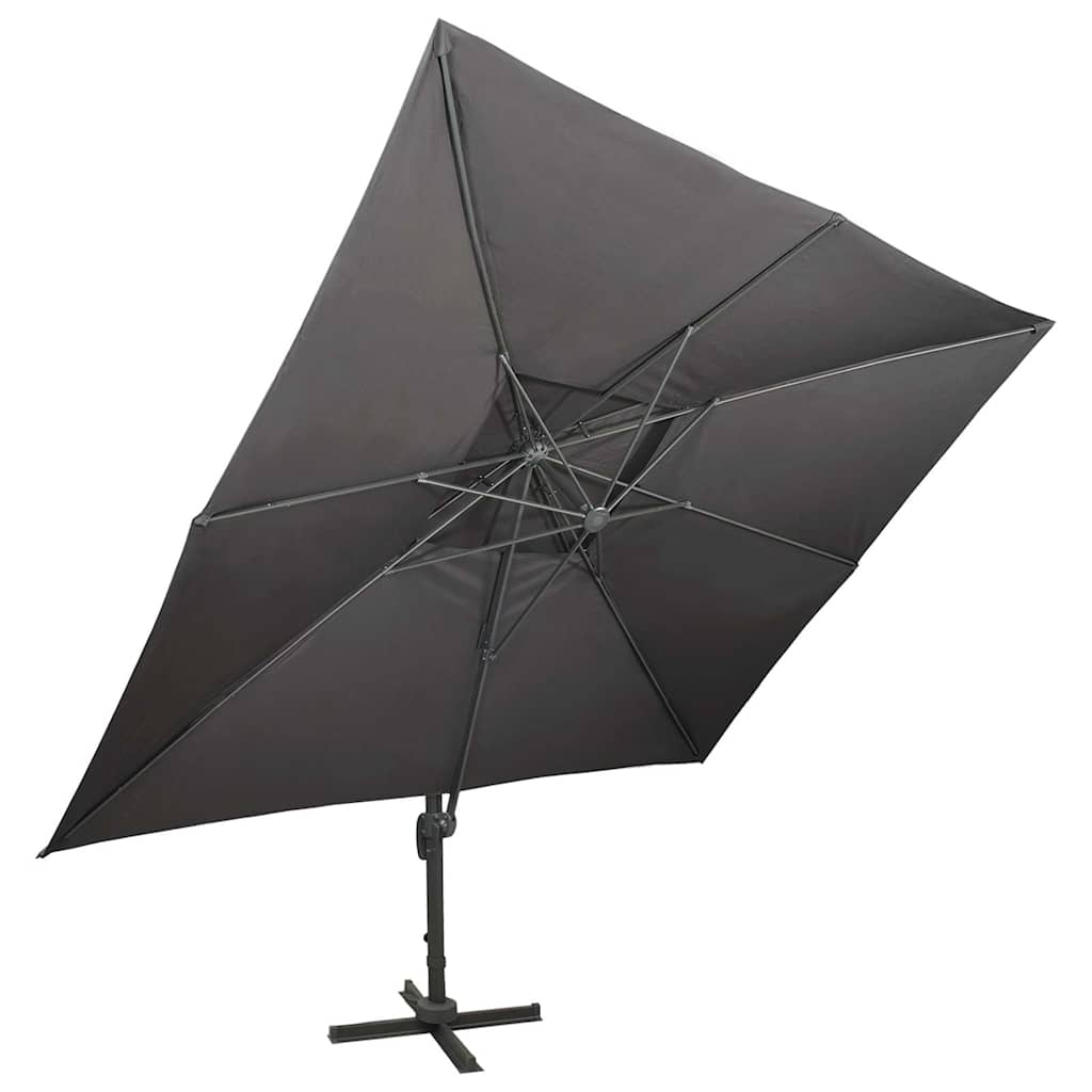 Vidaxx parasol flottant à double toit 400x300 cm anthracite