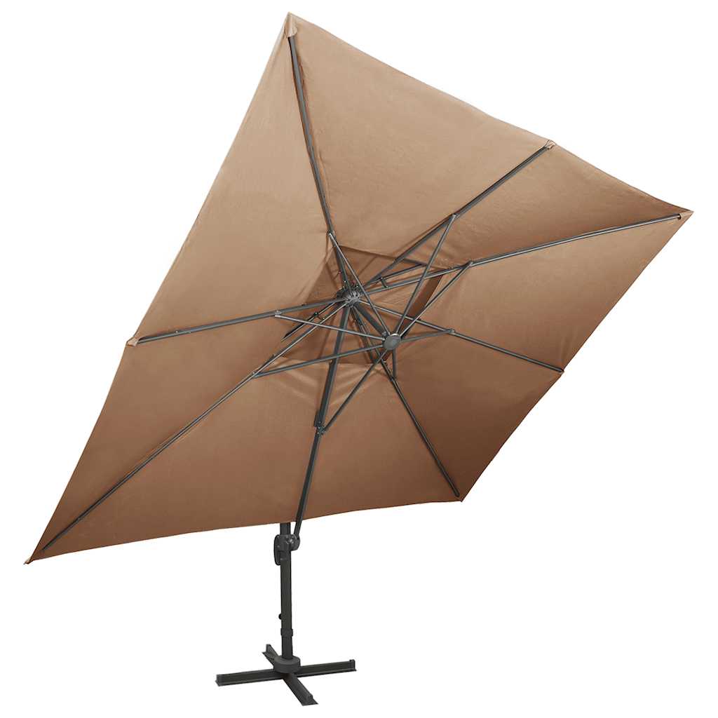 Vidaxx parasol flottant à double toit 400x300 cm taupe