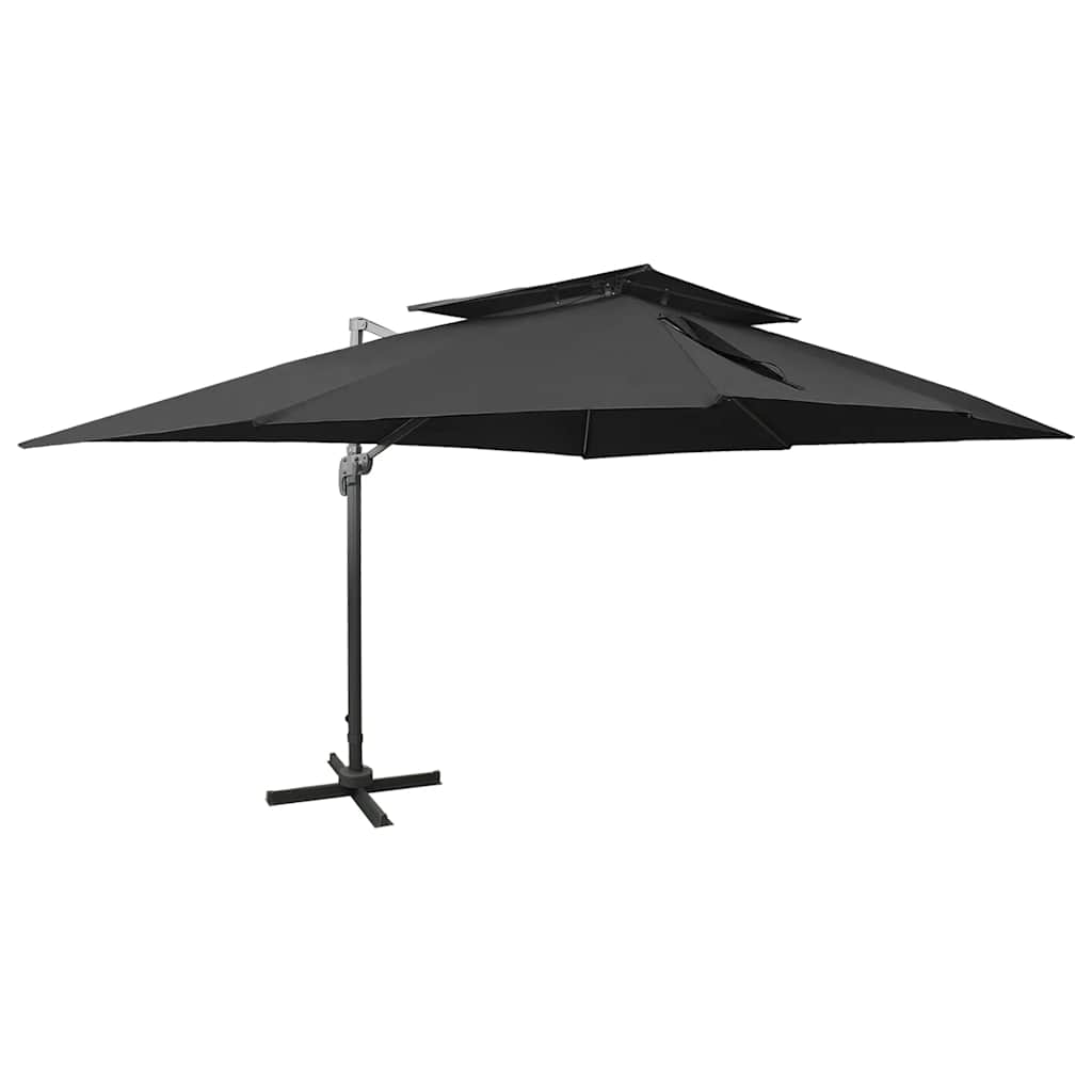Vidaxx parasol flottant à double toit 400x300 cm noir