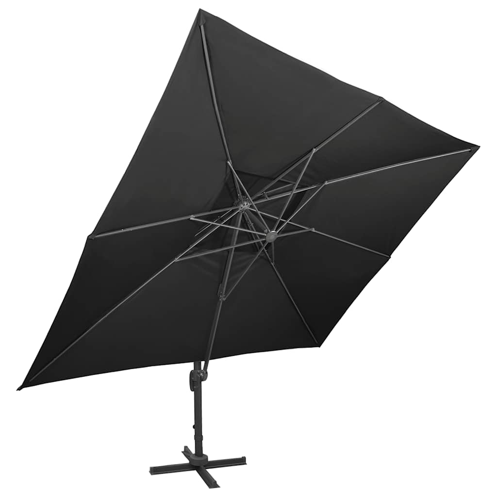 Vidaxx parasol flottant à double toit 400x300 cm noir
