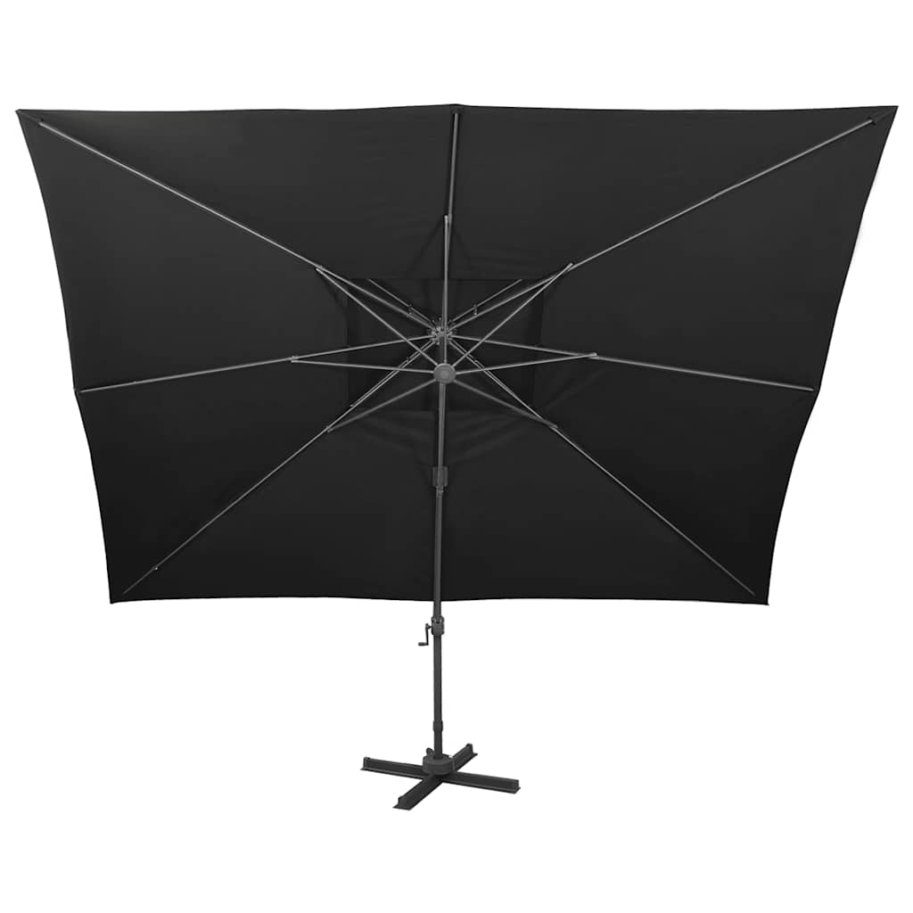 Vidaxx parasol flottant à double toit 400x300 cm noir