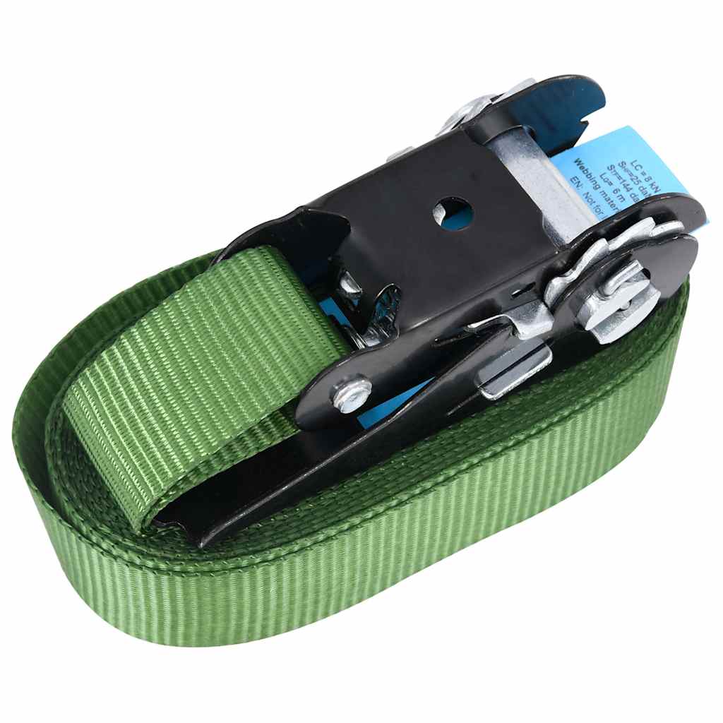 Sangles de tension VidaXL 20 pcs 800 puis 6 m vert