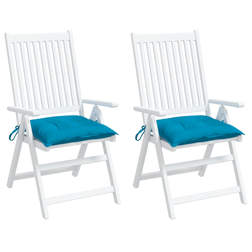 Coussins de chaise vidaxl 2 ST 50x50x7 cm Oxford tissu bleu clair