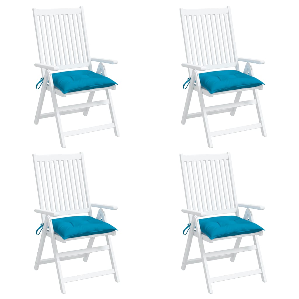Coussins de chaise vidaxl 4 ST 50x50x7 cm Oxford tissu bleu clair