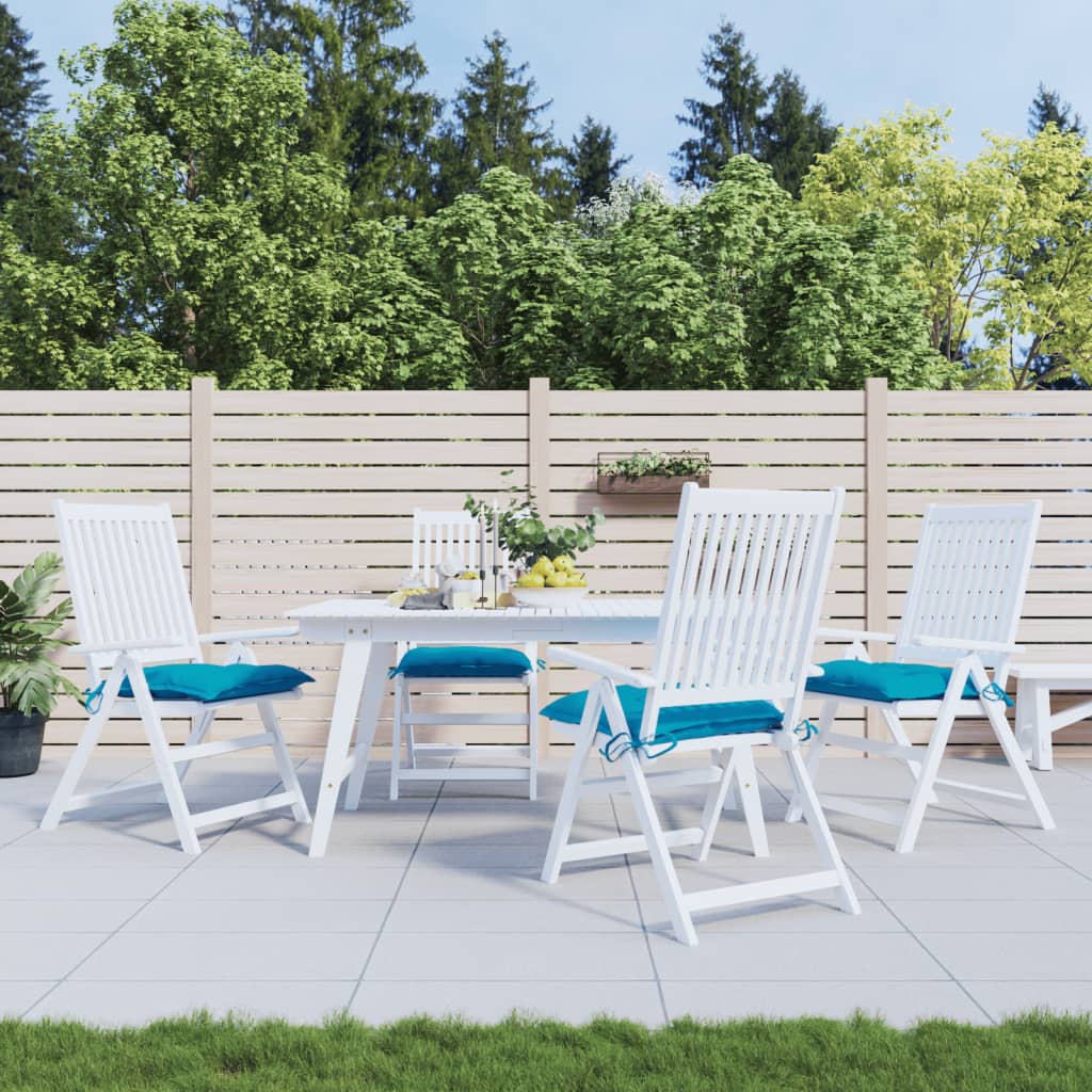 Coussins de chaise vidaxl 4 ST 50x50x7 cm Oxford tissu bleu clair