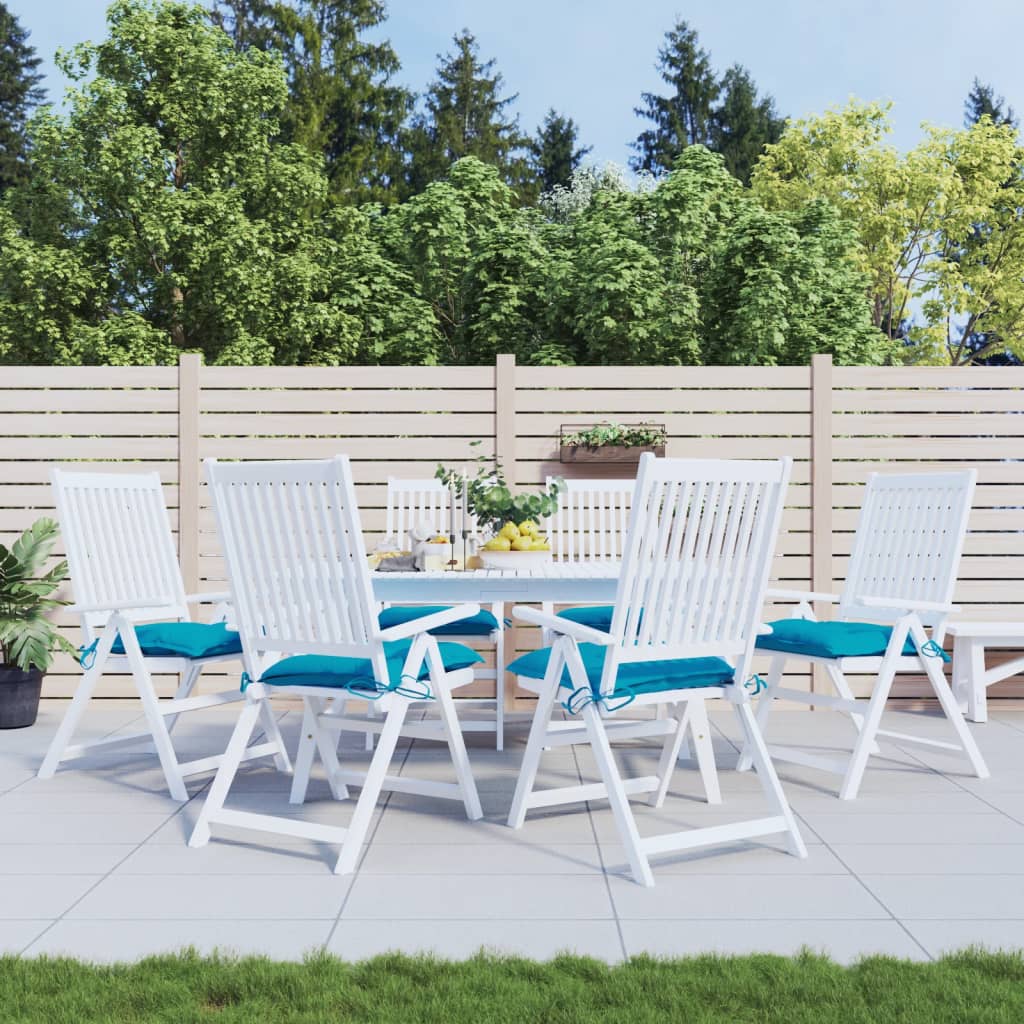 Coussins de chaise vidaxl 6 ST 50x50x7 cm Oxford tissu bleu clair