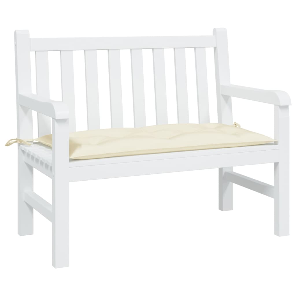Vidaxl jardin banc coussin 100x50x7 cm crème tissu oxford -colore