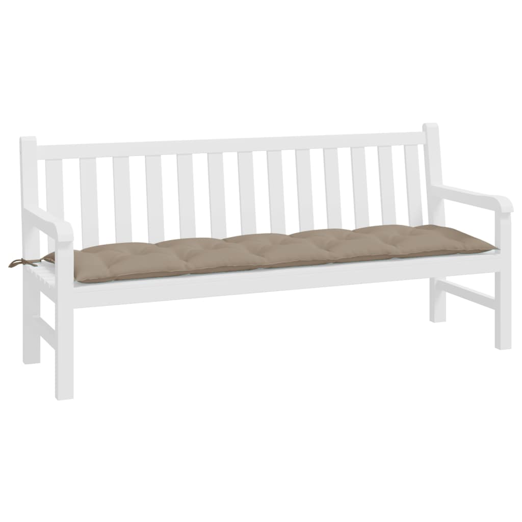 VidaXL Coussin de banc de jardin 180x50x7 cm tissu oxford taupe