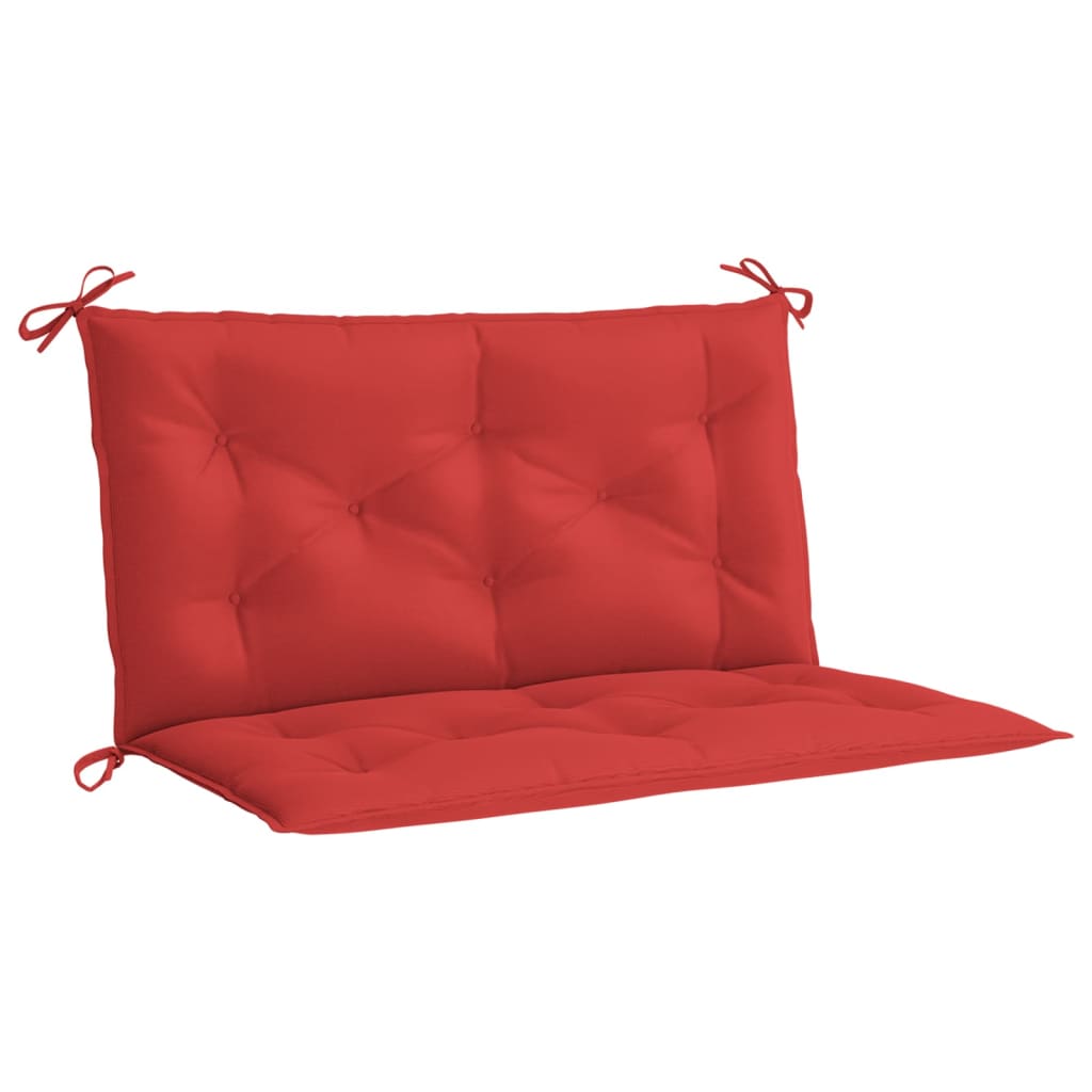 VidaXL Coussin de banc de jardin 100x(50+50)x7 cm tissu oxford rouge