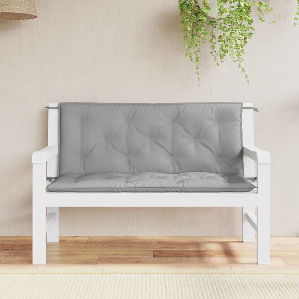 Vidaxl jardin banc coussin 120x (50 + 50) x7 cm Oxford tissu gris