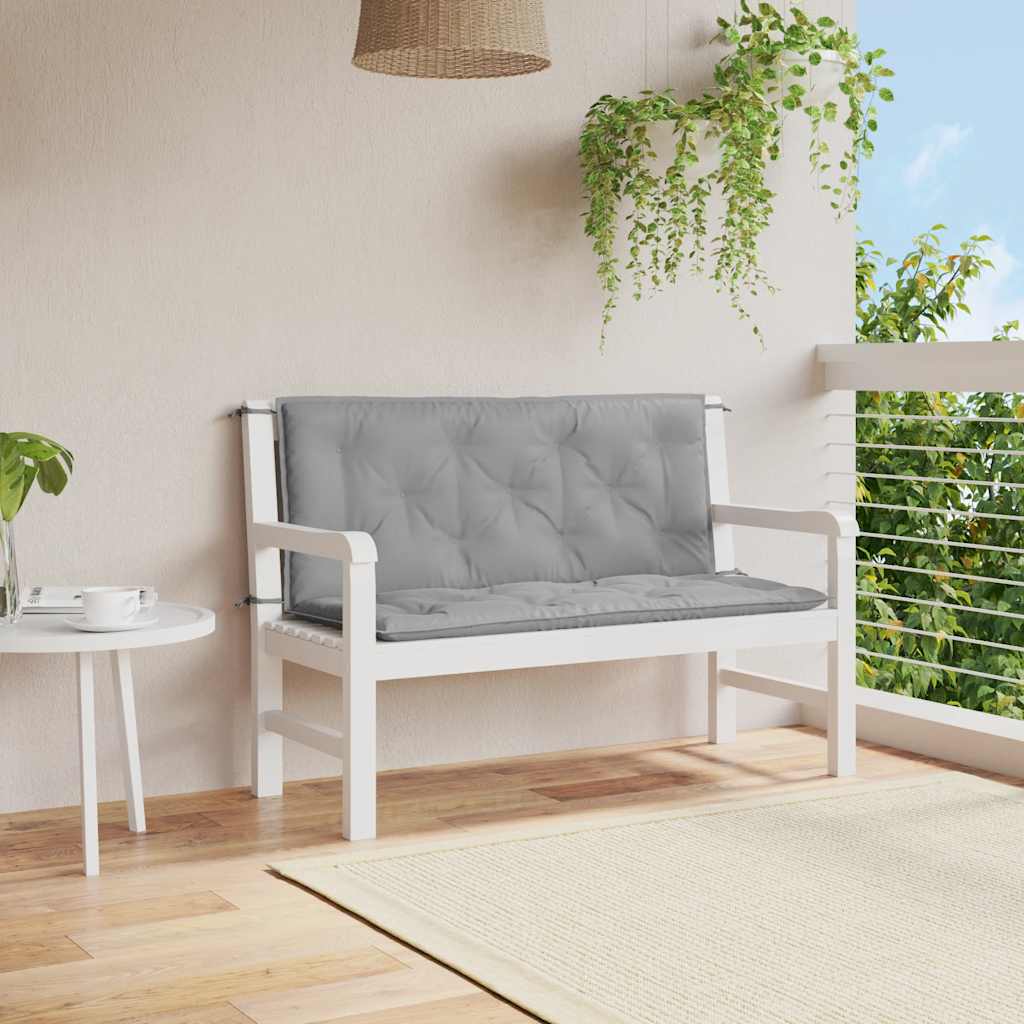 Vidaxl jardin banc coussin 120x (50 + 50) x7 cm Oxford tissu gris