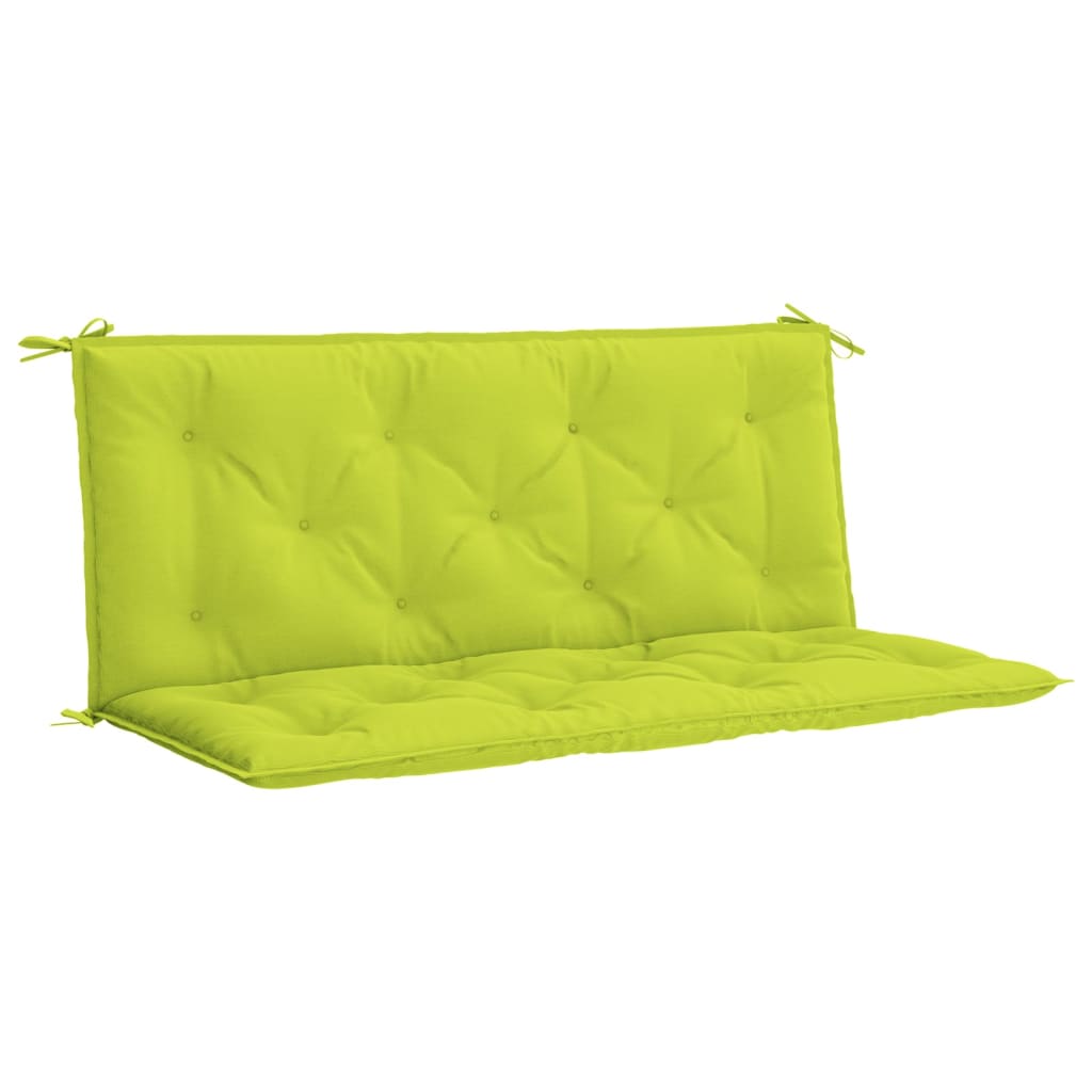 VidaXL coussin de banc de jardin 120x(50+50)x7 cm tissu oxford vert vif