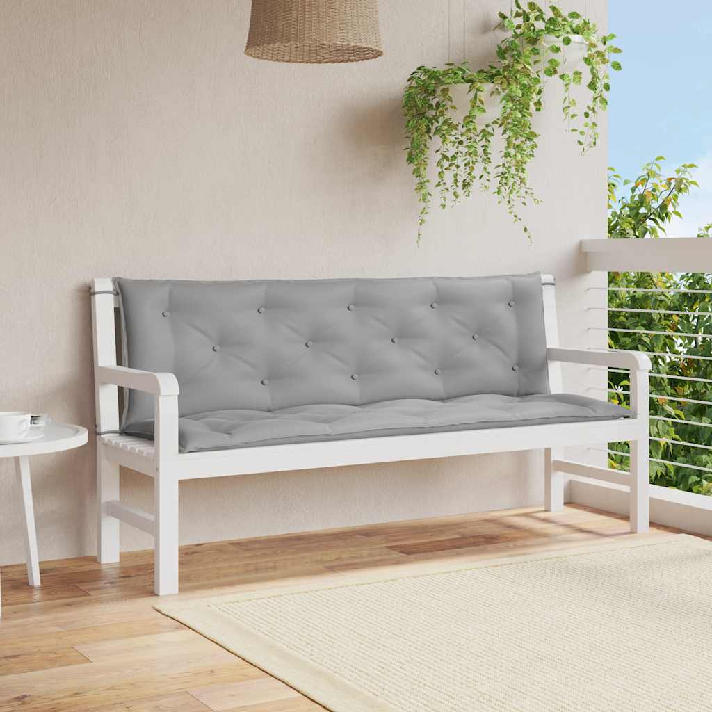 Vidaxl Garden Banc Cushions 2 ST 150X50X7 CM Oxford Fabric Gray
