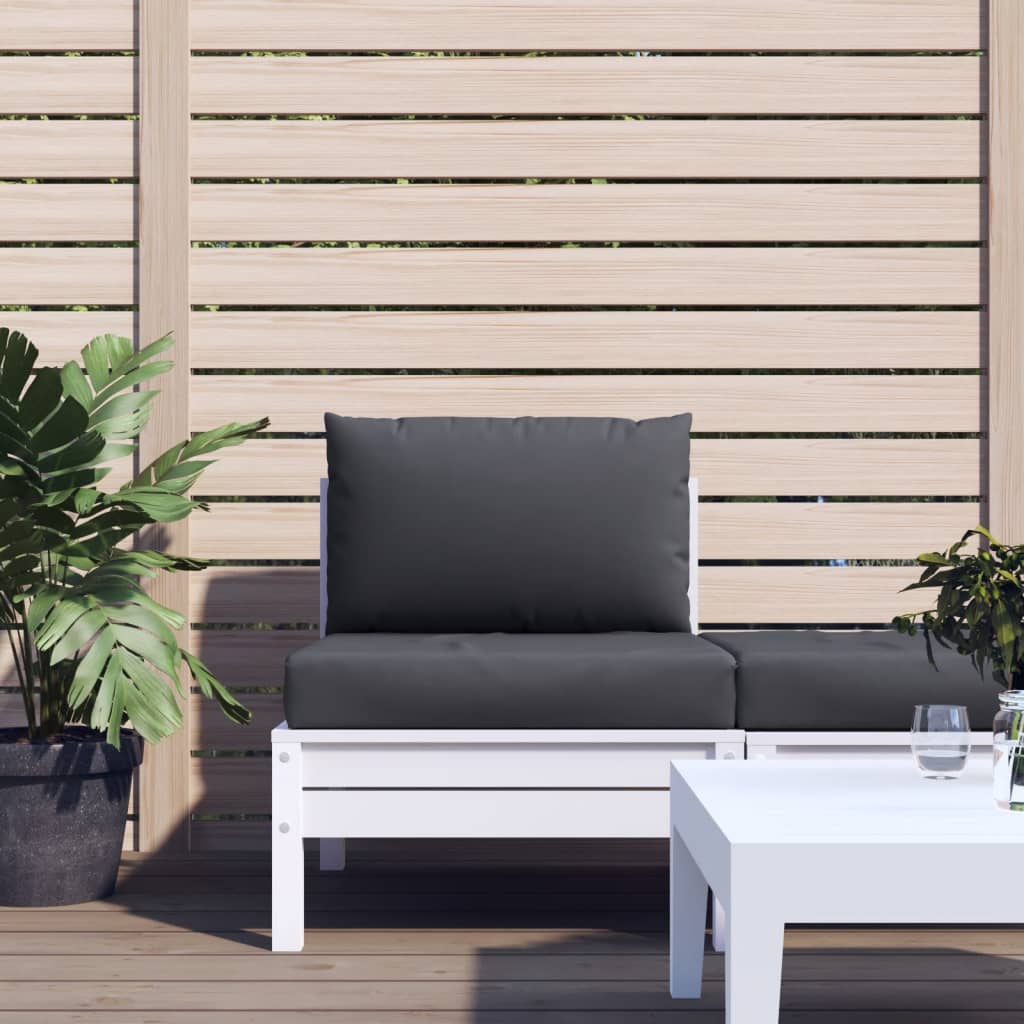 Coussins de palette vidaxl 2 strivus anthracite tissu