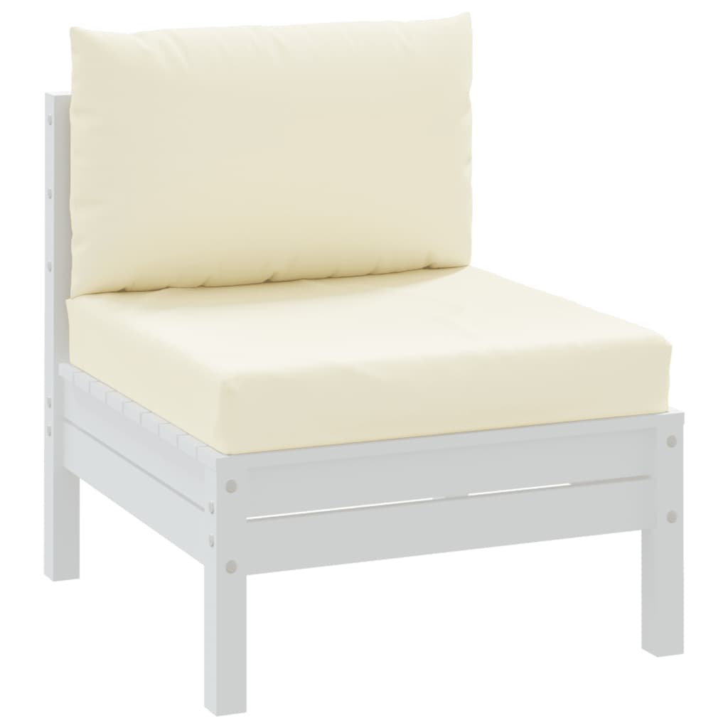 VidaXL coussins de palette 2 pcs tissu oxford blanc crème