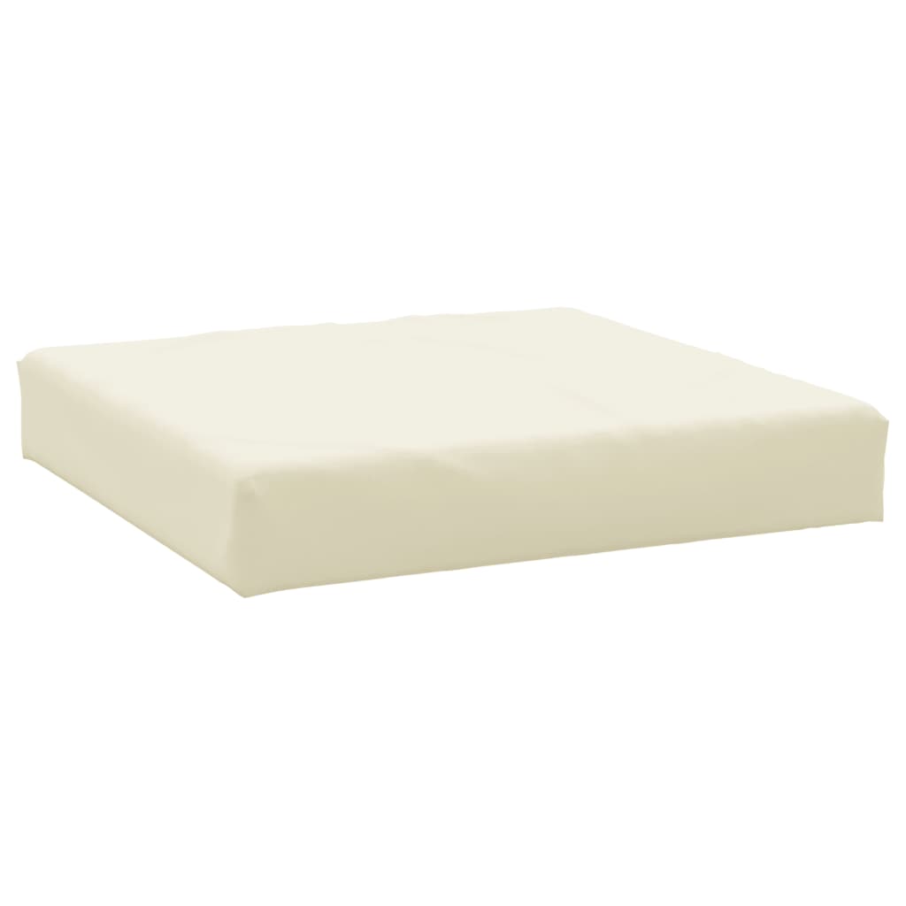 Coussin de palette Vidaxl 60x60x6 cm Crème de tissu oxford -colore