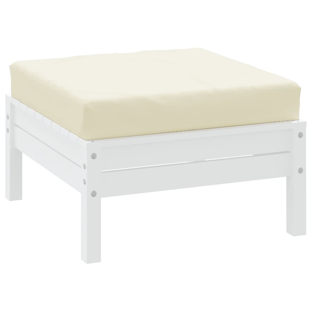 Coussin de palette Vidaxl 60x60x6 cm Crème de tissu oxford -colore
