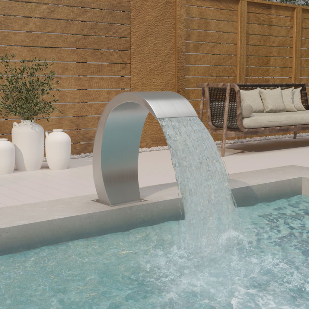 Fontaine de piscine Vidaxl avec LEDS 22x60x70 cm en acier inoxydable 304