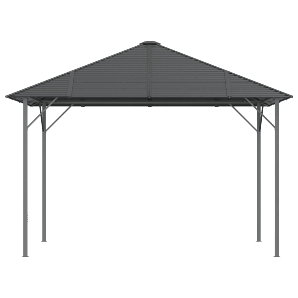 VidaXL Gazebo avec toit 3x3 m anthracite