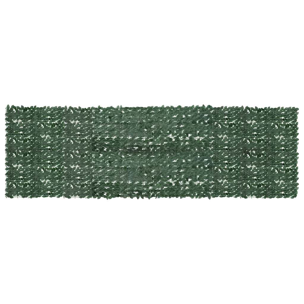 Paravent de balcon Vidaxxl avec feuilles vert foncé 500x150 cm