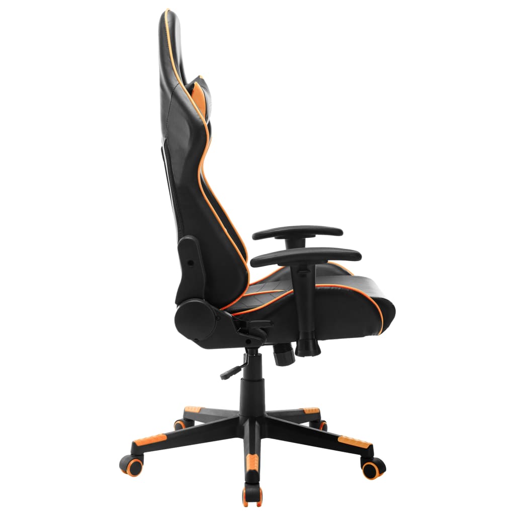 Vidaxl gamestoel kunstleer zwart en oranje