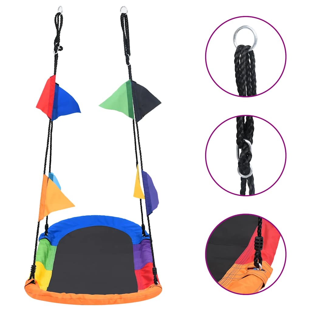 Vidaxl Nest Swing avec drapeaux 165x70 cm