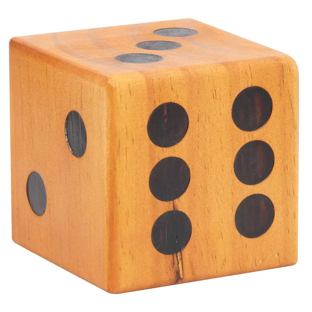 Vidaxl jeu de dés 6 pièces méga bois de pin massif