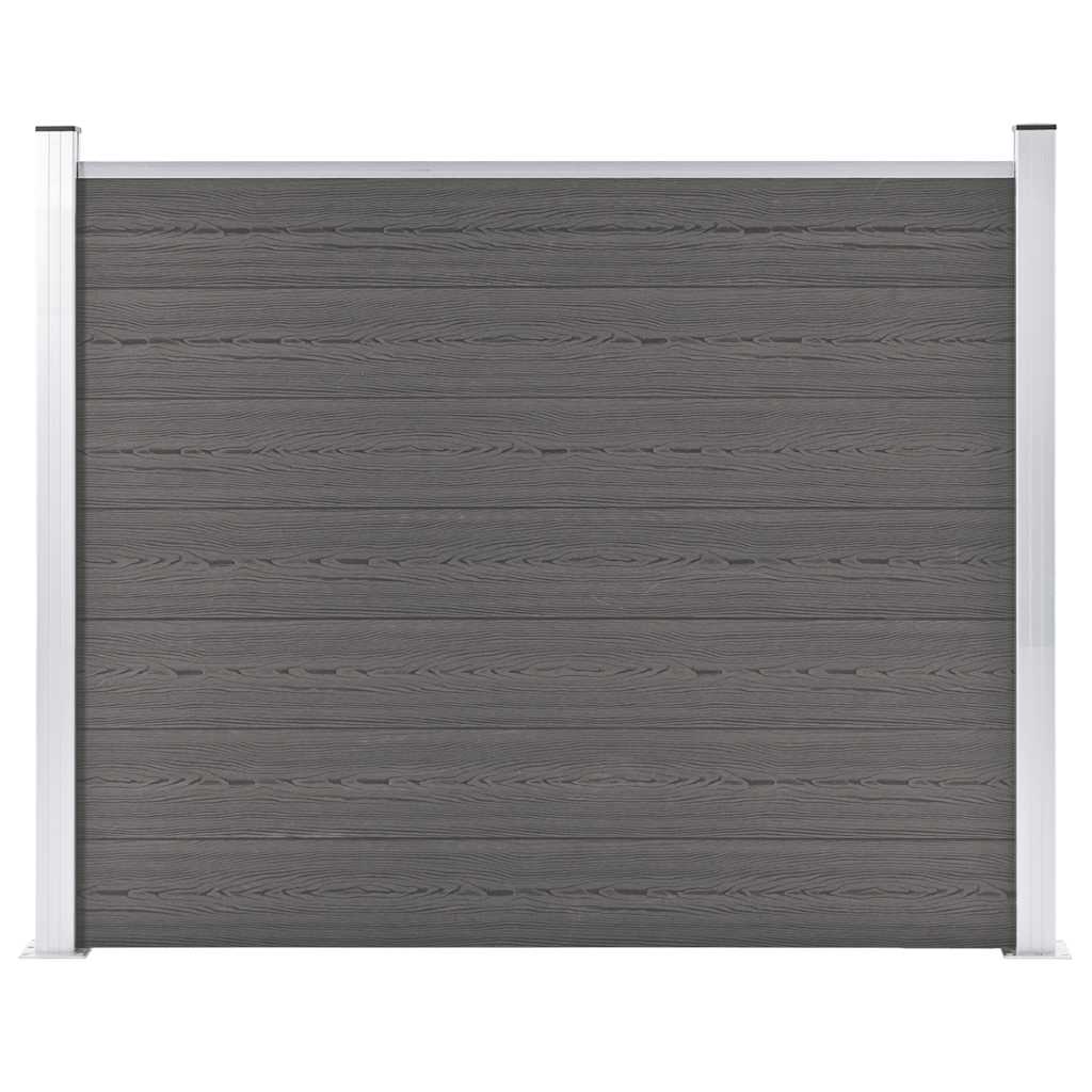 Panneau de clôture Vidaxl 180x146 cm HKC Gray