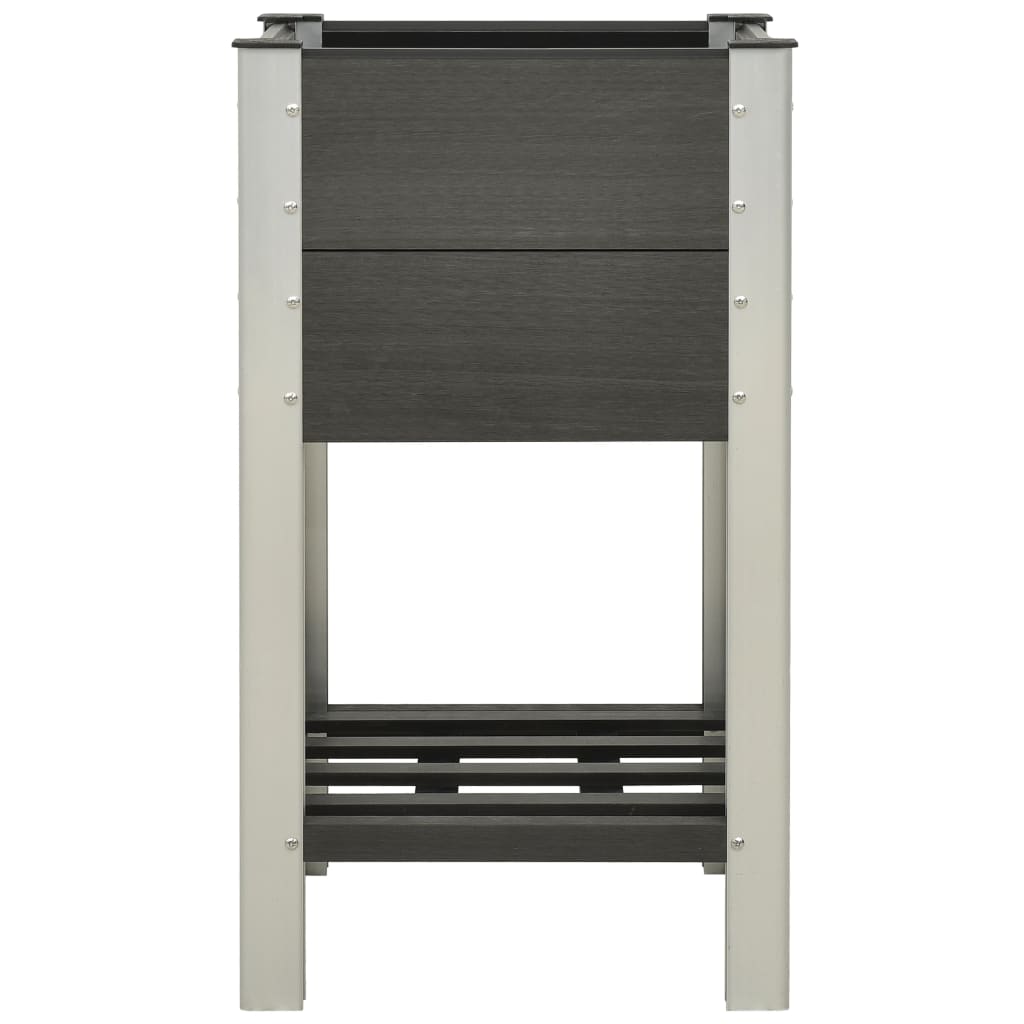 Planteur Vidaxl surélevé avec une étagère 50x50x90 cm gris HKC